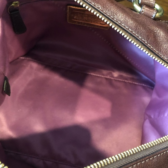 COACH Vintage Large Full Grain Brown Leather Top Handle Shoulder Bag NWOT - Picture 9 of 17